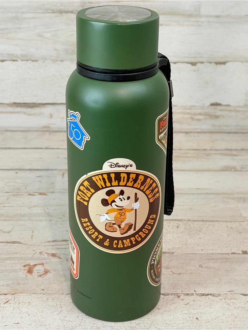 Disney Parks Green Fort Wilderness Resort Thermos Stainless Steel Water Bottle